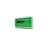 Щит навесной TEKFOR 18 модулей IP65, прозрачная зеленая дверца