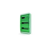 Щит навесной TEKFOR 36 модулей IP65, прозрачная зеленая дверца