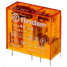 Реле с 2 перекидными контактами (~24B AC) 8А Finder