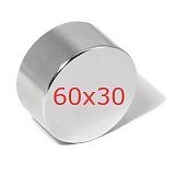 Неодимовый магнит диск D60х30 мм